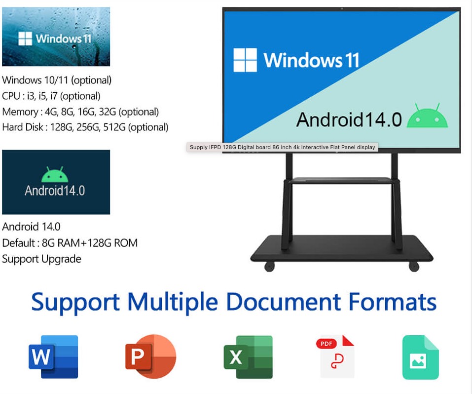 Apollo AIP-DUAL  OPS EDLA Interactive Flat Panel feature