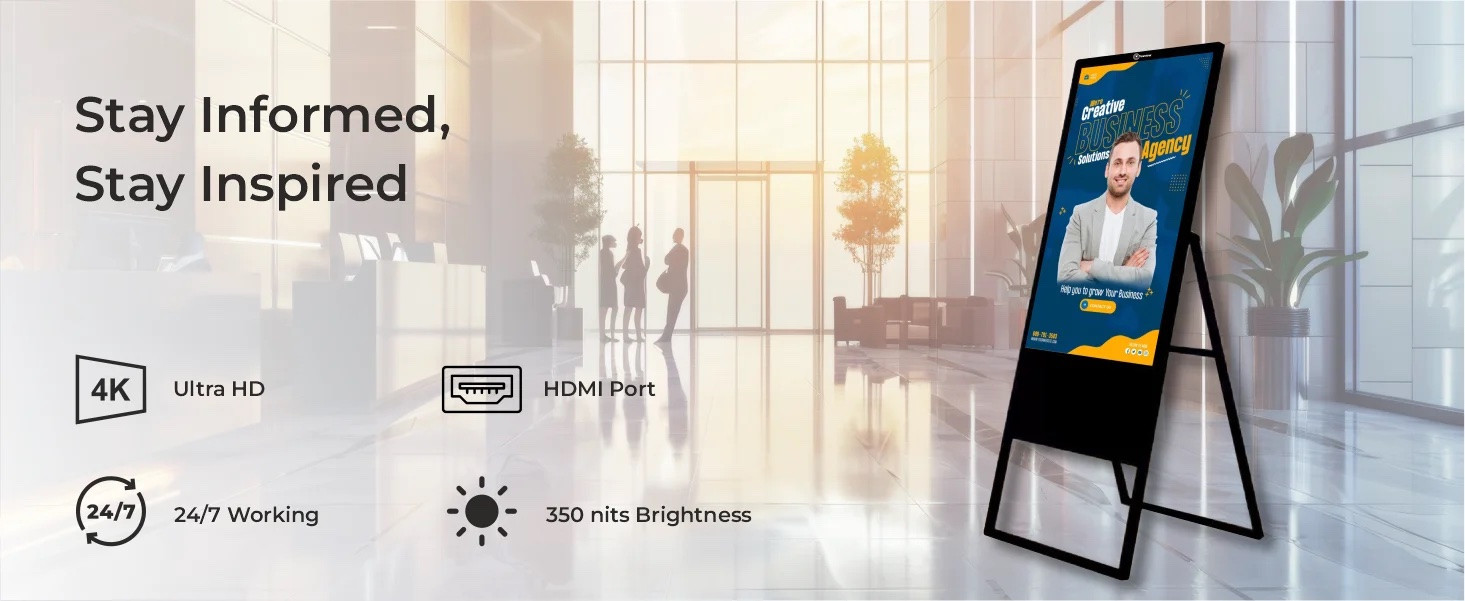 Apollo AIP-55FDK Floor stand digital Kiosk & Portable Display feature