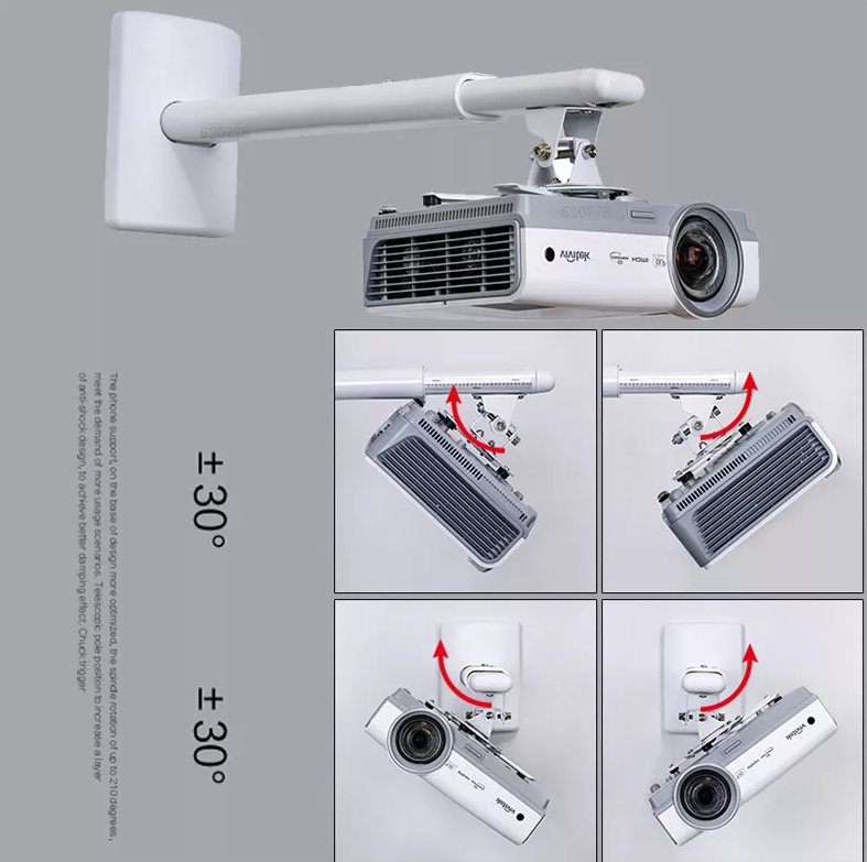 Apollo AIP-LQ1200 (750-1250mm) IN-Display & Extendable Projector  Wall Bracket feature