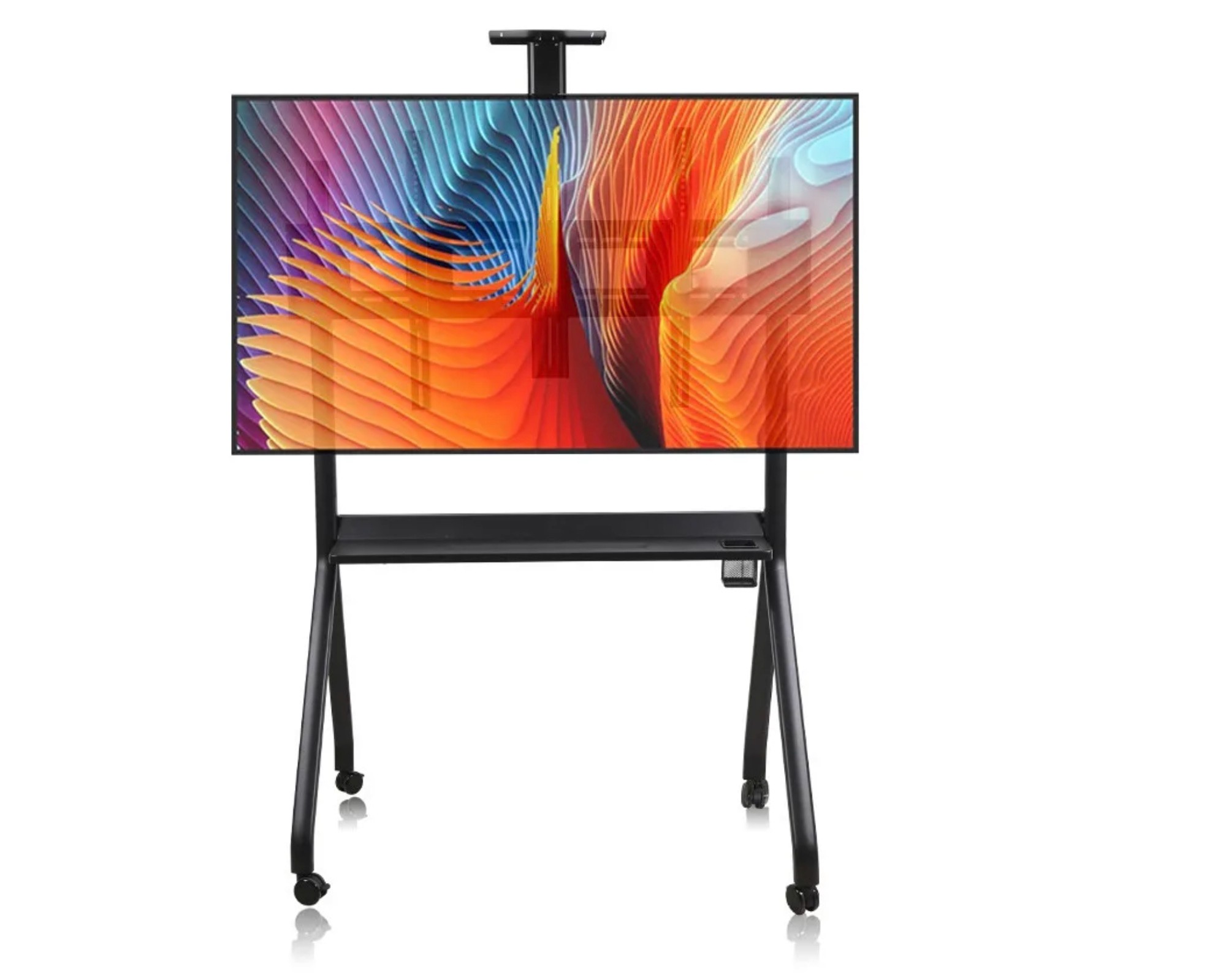 Interactive Flat Panel Large Size Movable TV Mobile Stand Trolley