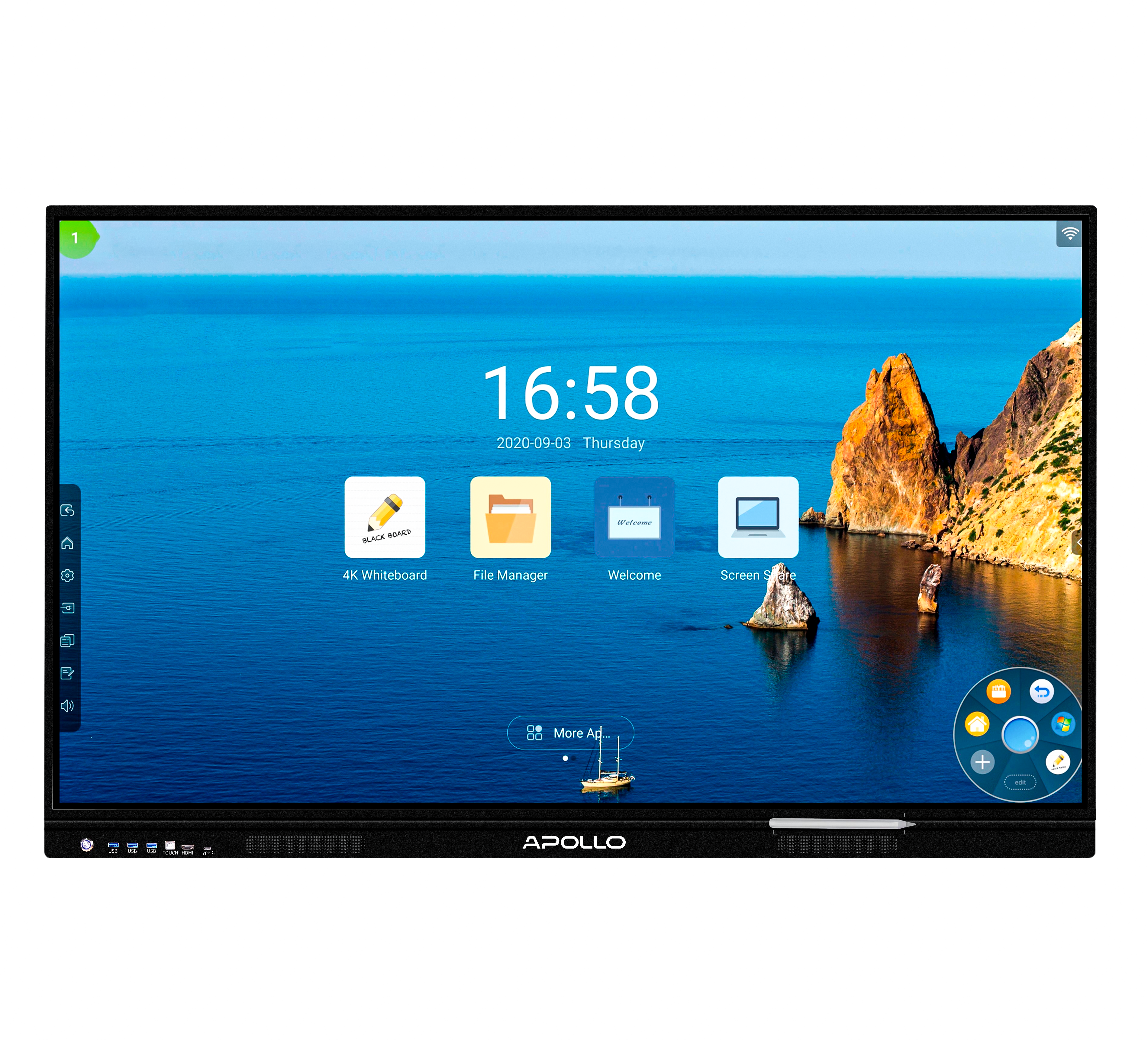 Apollo AIP-Black Android 8.0 series Interactive Flat Panel